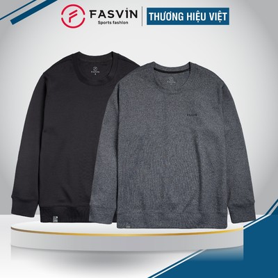 Áo Nỉ Xốp Nam Big Size Fasvin AD24200.HN chất thể thao nhẹ xốp mềm mại ấm áp