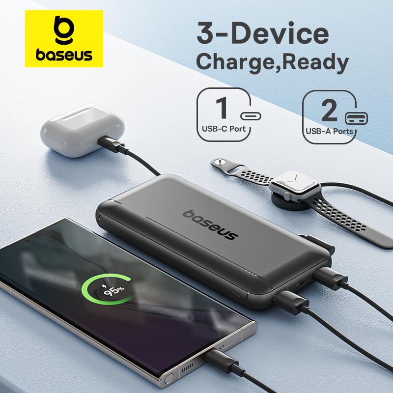 [HCM Hoả tốc] Pin sạc dự phòng Baseus Lipow 20000mAh Sạc nhanh 15W tích hợp cáp 3A tương thích Xiaomi HUAWEI | BigBuy360 - bigbuy360.vn