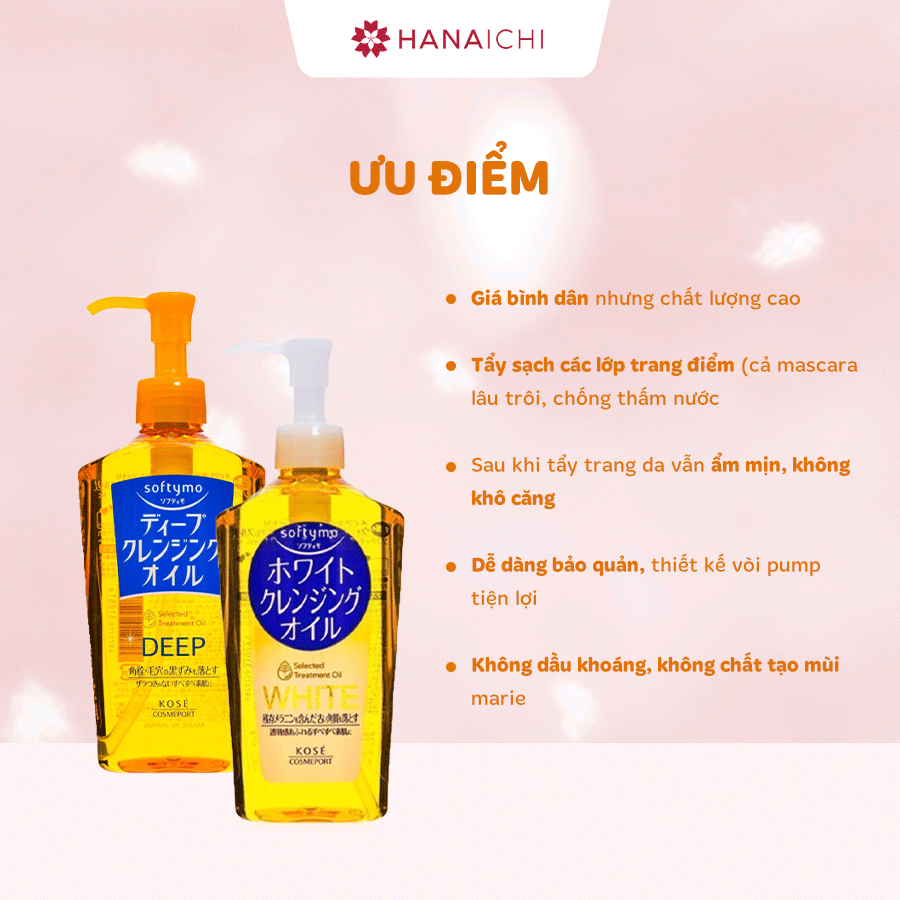 Dầu Tẩy Trang KOSE SOFTYMO 230ml Nội Địa Nhật