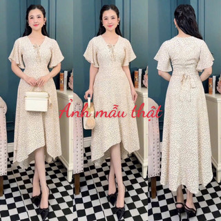 [Kèm ảnh thật]🍒Đầm lụa bi váy xoè eo thắt nơ MLXL2XL