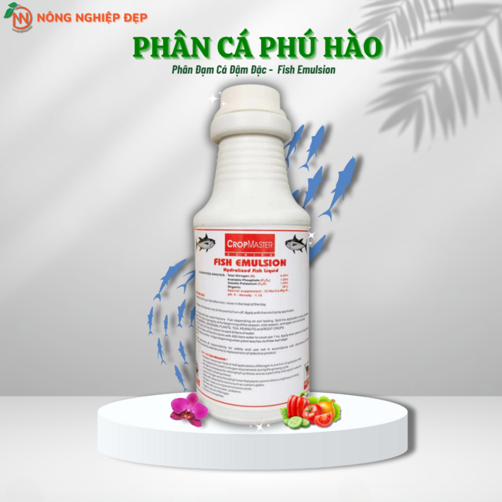 Phân cá Phú Hào - Chai 1 Lít -  Fish Emulsion USA