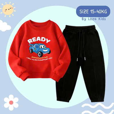 Bộ thu đông bé trai ( Áo nỉ + quần nỉ) size từ 15-40kg - Quần áo nỉ bé trai Loza Kids BN184