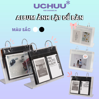  Album Ảnh Lật Để Bàn UCHUU Binder Sổ Trưng Bày Card Bo Góc Sticker Instax Polaroid Idol Trang Trí 