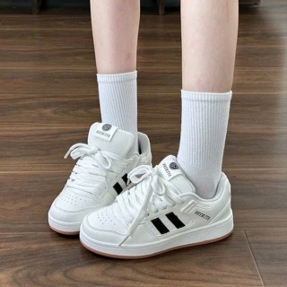 [CHÂN TO TĂnG SIZE] Giày thể thao nữ 2 vạch Fashion phối màu chất da siêu mềm, đế nhẹ (hàng QC Full Box)