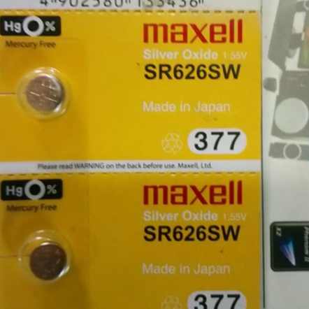 Pin SR626SW, 377 - 1.55V:  Maxell Silver Oxide