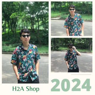 Áo sơ mi hoa quả thổ cẩm ☀️ may tại xưởng ☀️  Áo hoa quả nam nữ du lịch 40 - 80kg