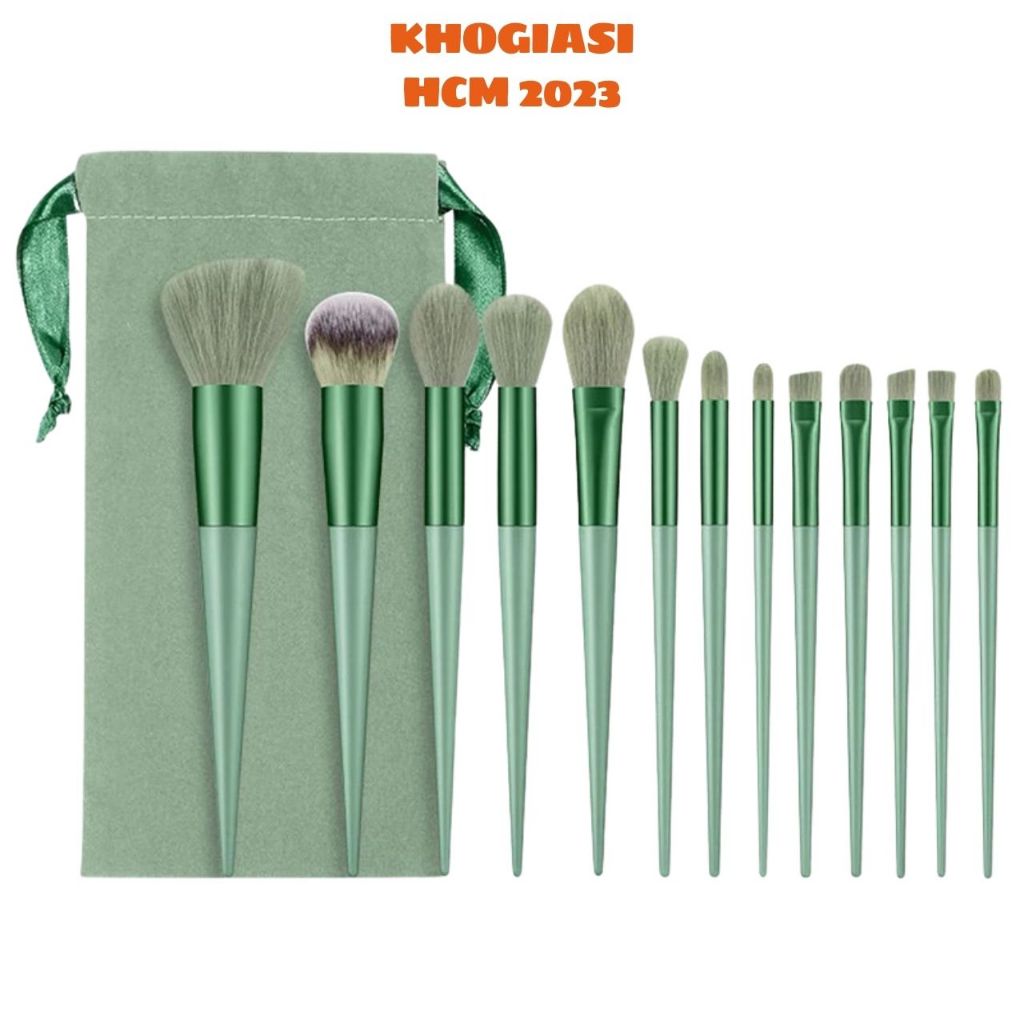 Set 13 Cọ Trang Điểm Lông Mềm Chuyên Dụng Kèm Túi Nhung