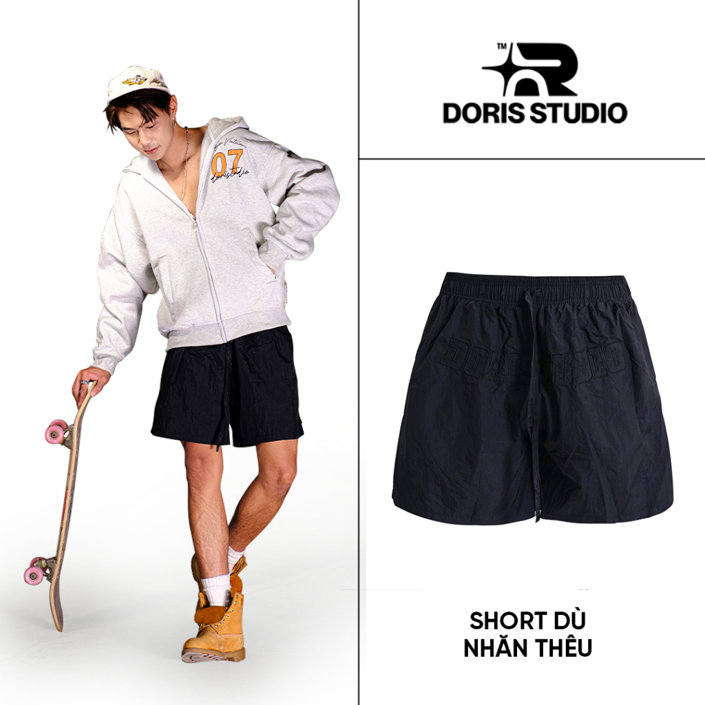Quần short dù thêu Doris Studio / Doris / form unisex