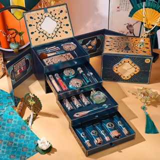 Bộ Quà Tặng Trang Điểm Cao Cấp 4 tầng 22 món YOULIYOULA gồm Full đồ Makeup và Chăm sóc da hàng chính hãng Nội địa Trung