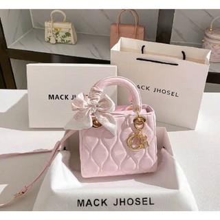  Túi xách da thật cao cấp nơ lụa full hộp sang chảnh làm quà tặng đi chơi đi tiệc... MISS GAIL MG58039 