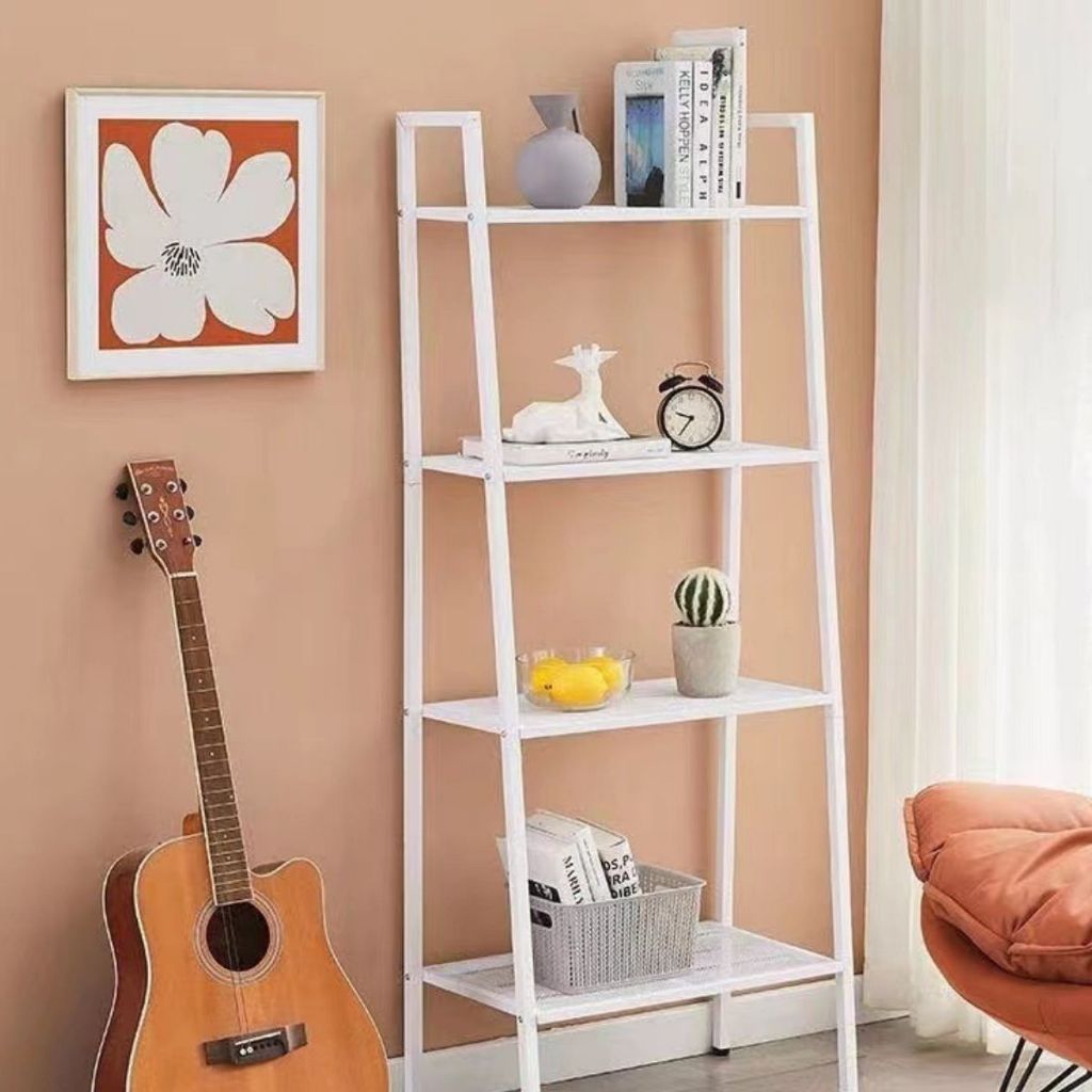 Kệ Sách Kệ Gỗ Kệ Decor Hình Thang 4 Tầng Gỗ Thông Sang Trọng