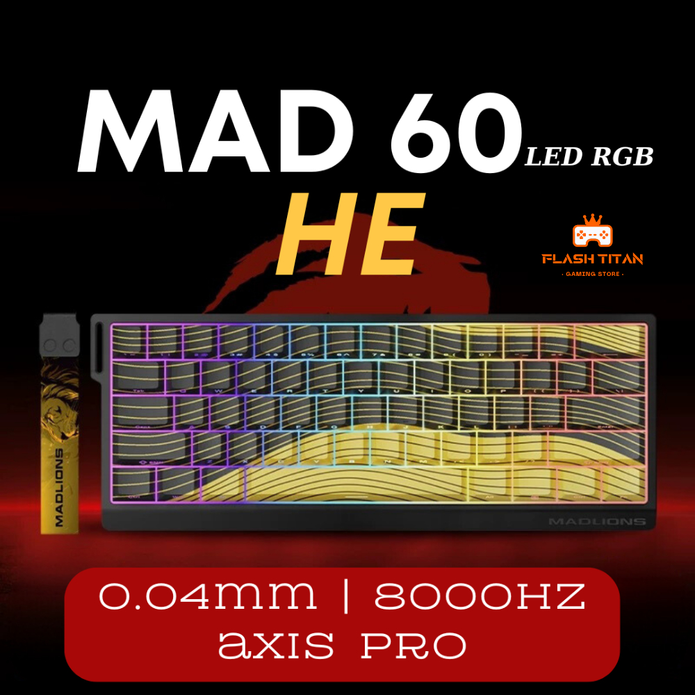 Bàn Phím Cơ Gaming MAD60 / MAD68 HE- Rapid Trigger Madlions - Switch Nam Châm 1k - 8k Polling Rate | BigBuy360 - bigbuy360.vn