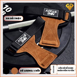 [ Da Bò ] Găng Tay Tập GYM Da Bò Kéo Lưng, Dây Kéo Lưng Lifting Straps Đa Năng Hỗ Trợ Tập Gym, Lên Xà