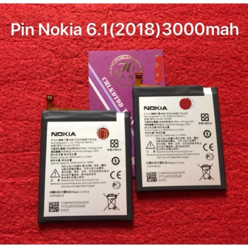 Pin Nokia 6.1(2018)3000mah(mã pin HE345)