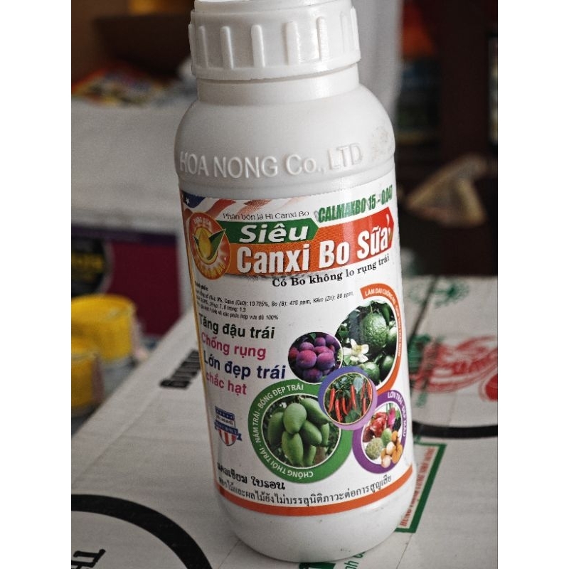 CANXI BO SỮA - AMINO CANXI BO KẼM XANH - CHUYÊN NUÔI TRÁI, CHẮC RUỘT, NẶNG KÝ - CHAI 500ML