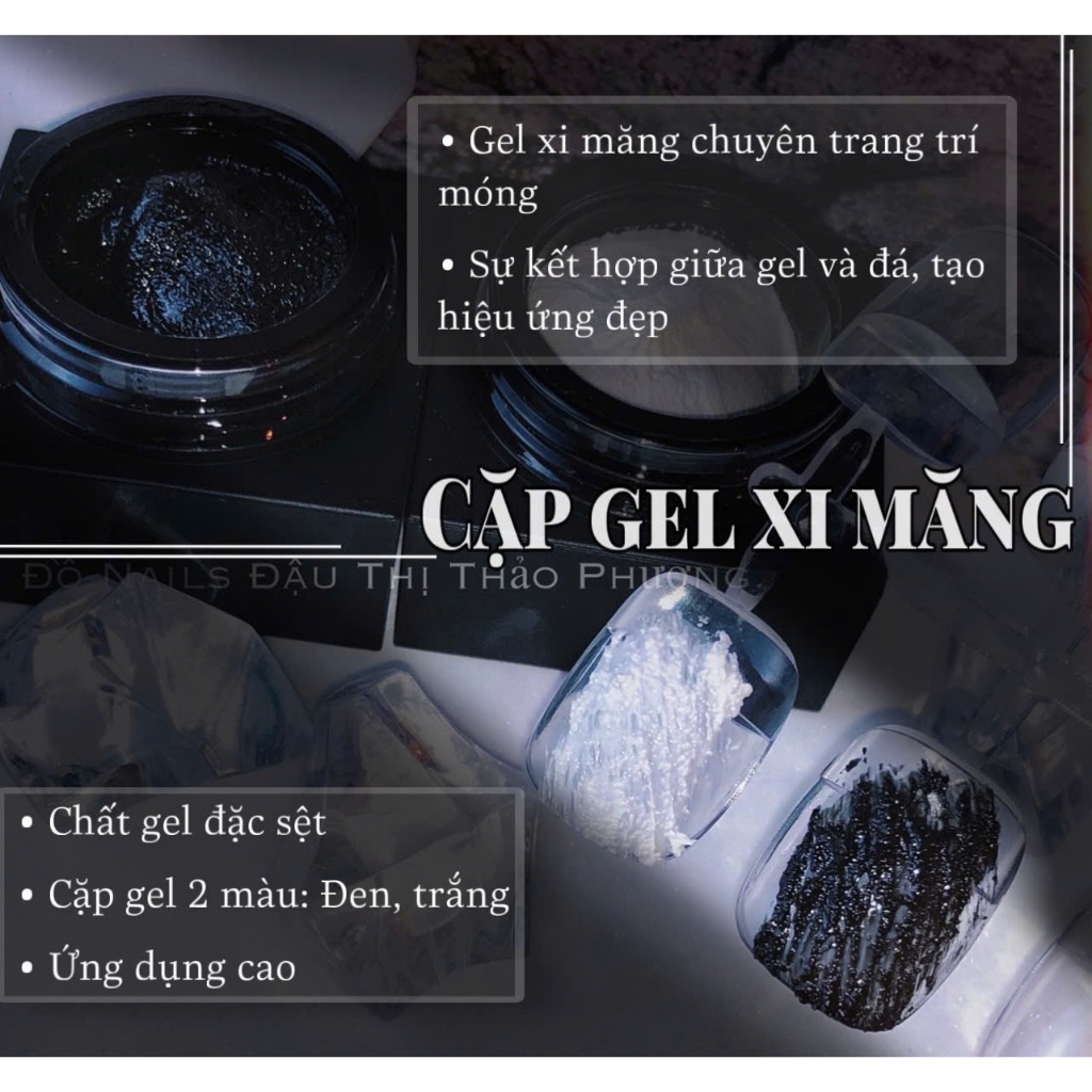Cặp Gel Xi Măng Đen/Trắng