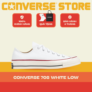 Giày sneaker Converse 1970s Chuck màu trắng cổ thấp CHÍNH HÃNG (70S_TT)