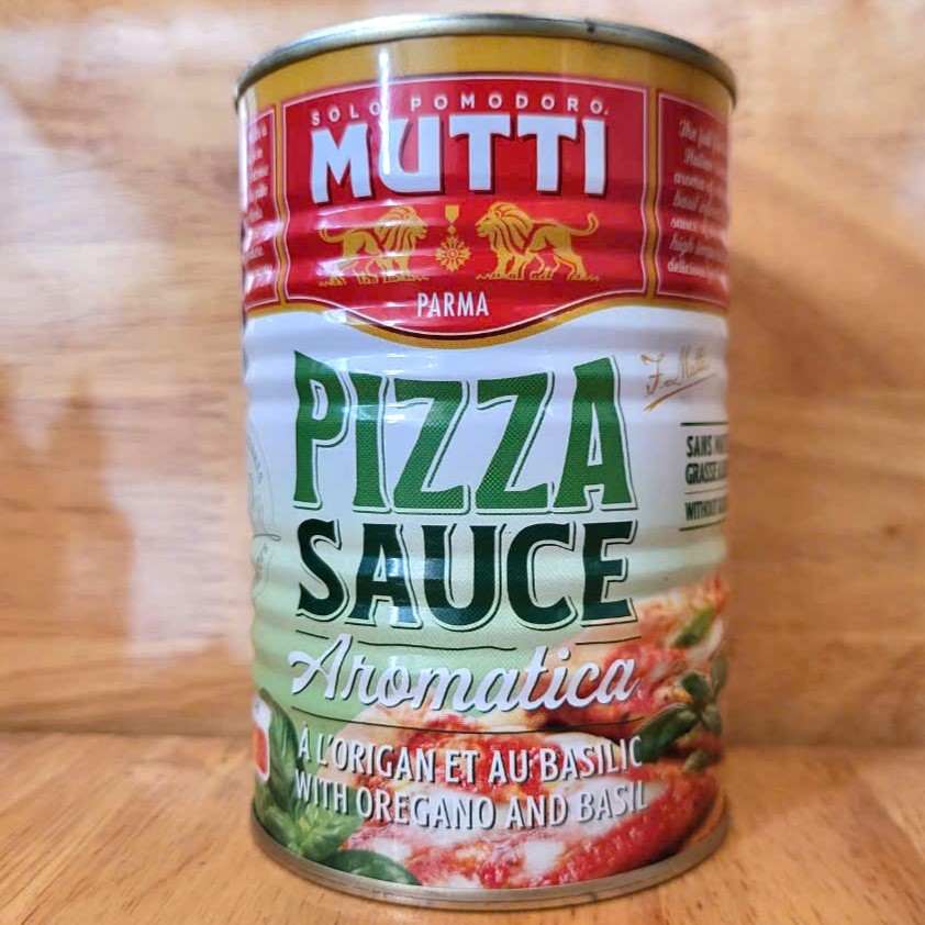 MUTTI [Lon 400g] SỐT PIZZA (CÀ CHUA, HÚNG QUẾ, KINH GIỚI) / Ý / PARMA Pizza Sauce Aromatica with Ore