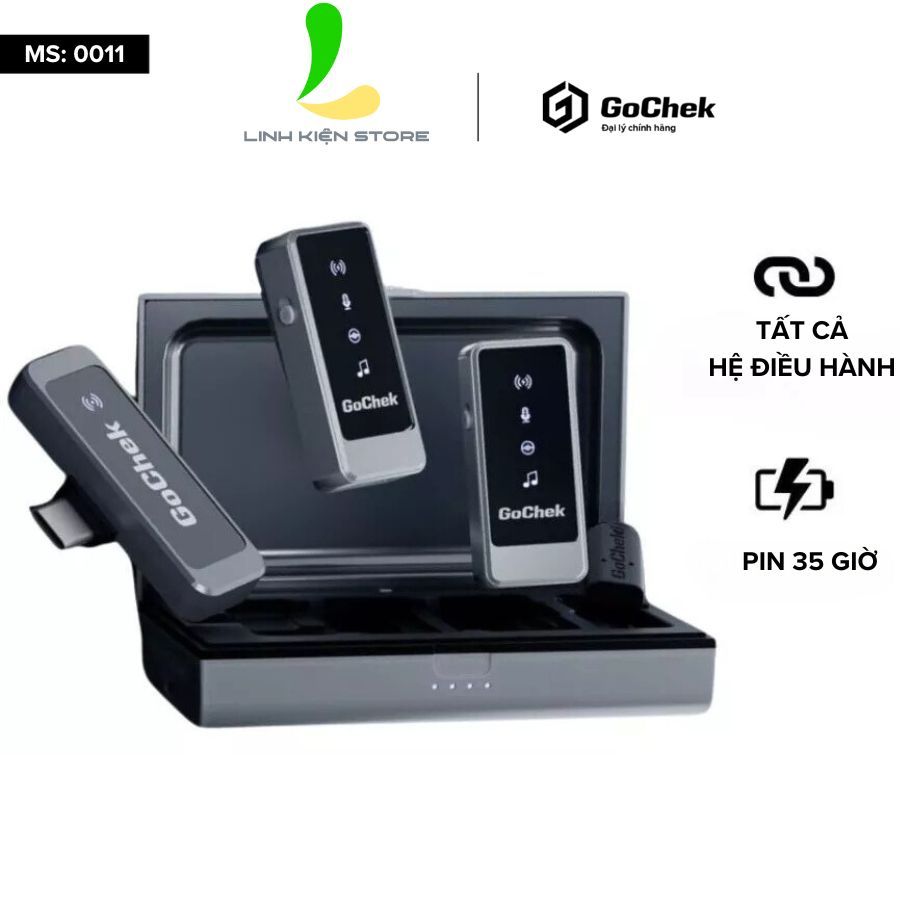 Micro Thu Âm Không Dây GoChek Ultra S24 - Micro Ghi Âm Dành Cho Điện Thoại Cực Tốt