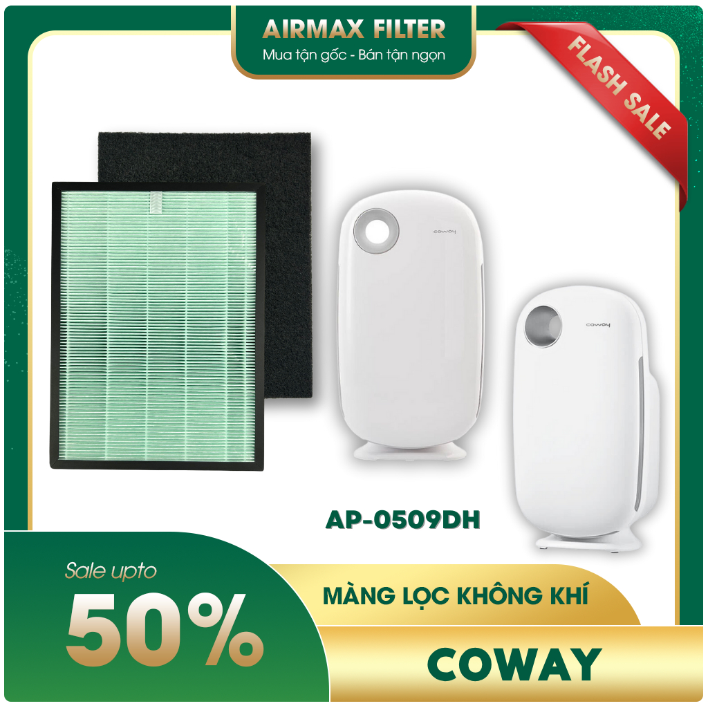 Màng lọc không khí Coway thay thế mã: AP-0509DH COWAY ẢRIES 5... màng lọc than, màng lọc hepa
