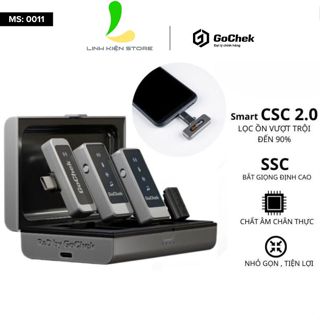 Micro Thu Âm Không Dây GoChek Ultra S24 - Micro Ghi Âm Hỗ Trợ Điện Thoại, Âm Thanh Xịn Xò