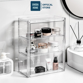 Hộp Đựng Đồ Mỹ Phẩm Trong Suốt ENODA HOME, Hộp Nhựa Mica Trưng Bày Mỹ phẩm, Đồ Trang Điểm, Makeup HTS021