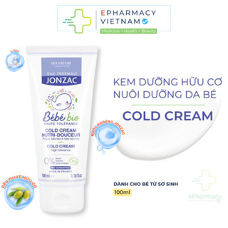 Kem Dưỡng EAU THERMALE JONZAC Bébé Bio Cold Cream Nutri-Douceur Dưỡng Da Bé Dịu Nhẹ 100ml