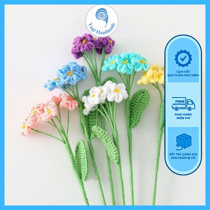 Bông Hoa Lưu Ly  HANDMADE làm quà tặng ý nghĩa Yagi Handmade