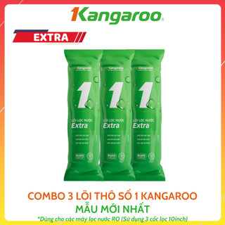 Combo 3 Lõi Lọc Nước Số 1 Kangaro Extra Phiên Bản Mới Nhất  PP 5 Micron Dùng Cho Máy Lọc Nước RO Giúp Loại Bỏ Tạp Chất..