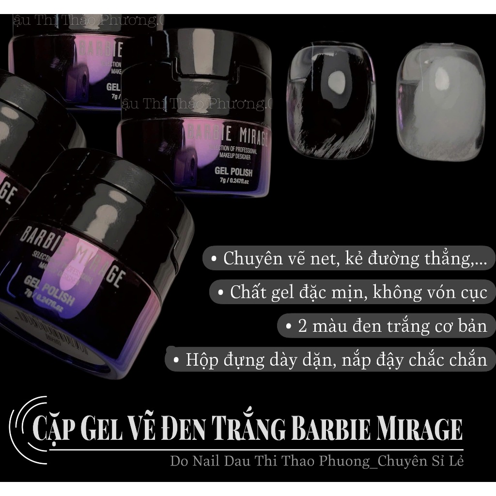 Gel Vẽ Đen Trắng Barbie