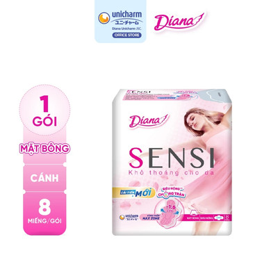 [HB GIFT] Băng vệ sinh Diana Sensi siêu mỏng cánh 8 miếng/gói