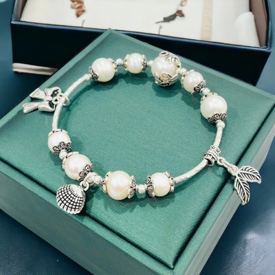 Vòng Tay Ngọc Trai Mix Charm Bạc Thái 925 - Ngọc Trai Trường Thịnh