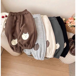  QUẦN BOMBER NỈ BÔNG CAO CẤP FORM RỘNG 5 MÀU IN HÌNH GẤU CHO BÉ TRAI BÉ GÁI SIZE 8-21 KG 