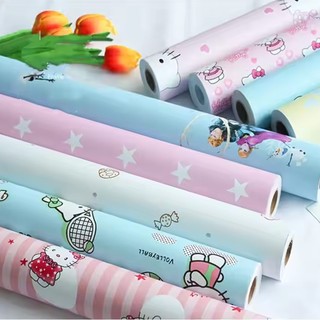  Giấy dán tường cho bé hoạt hình doraemon kitty vũ trụ dễ thương sẵn keo dán phòng ngủ trẻ em 