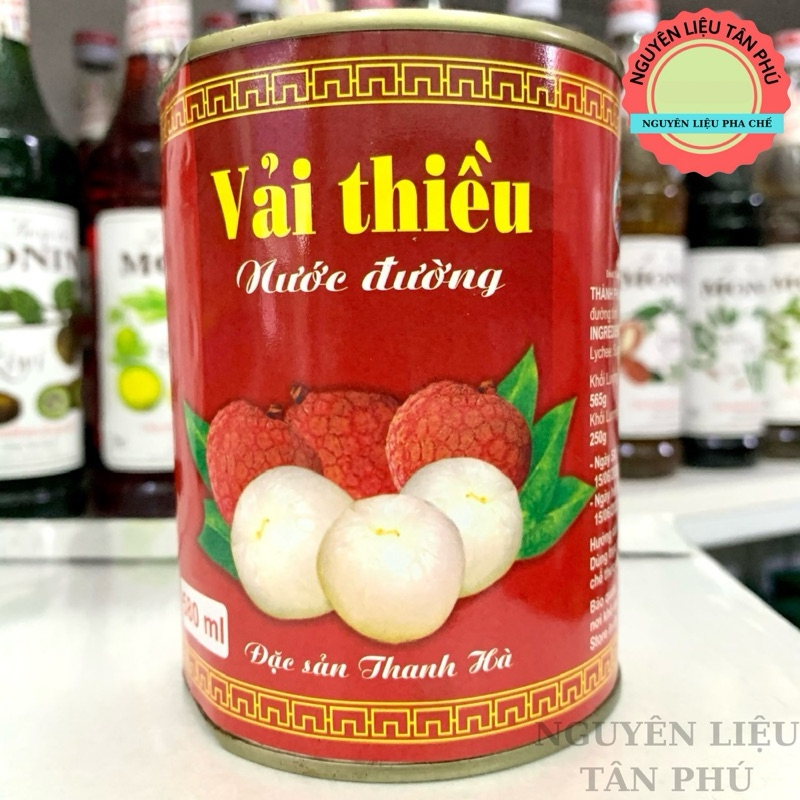 Vải Ngâm Thanh Hà Lon 565gr