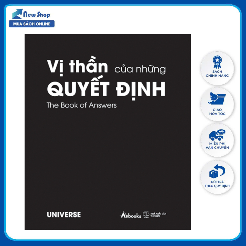 Sách - Vị Thần Của Những Quyết Định - The Book Of Answer (Bìa Đen) (AZ)