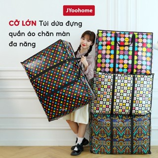Túi Bạt Đựng Quần Áo Chăn Màn JYoohome Đựng Đồ Cỡ Lớn Có Quai Xách, Túi Dứa Chuyển Nhà Chống Nước