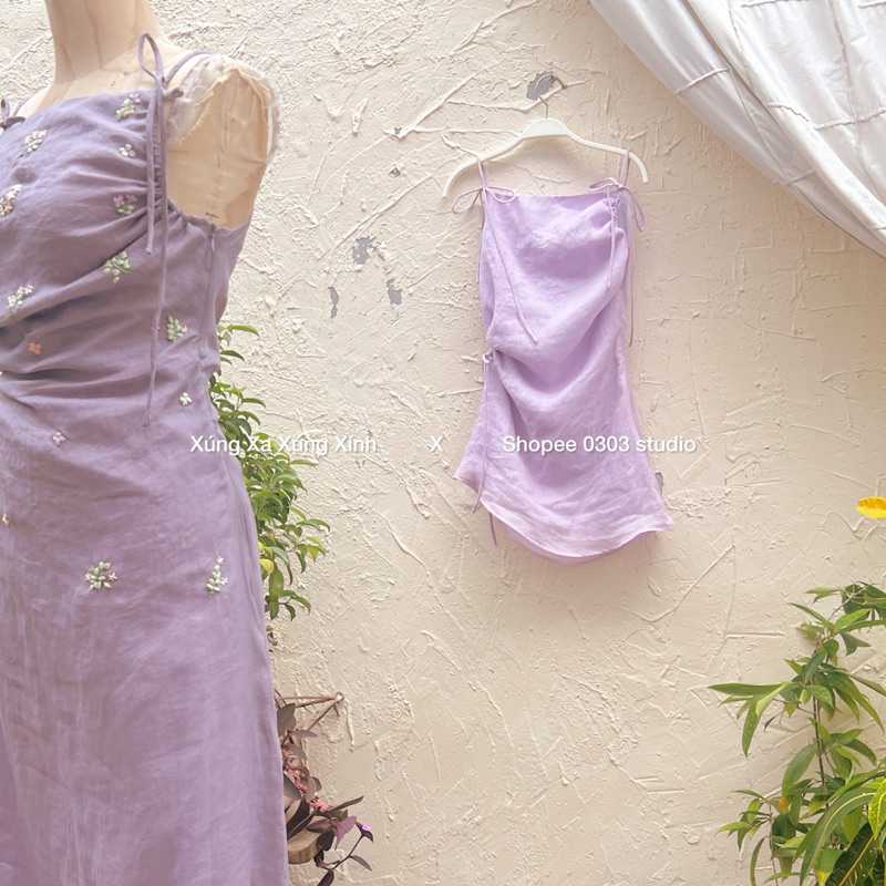 | 0303 studio | áo 2 dây linen - dòng Hà Trang