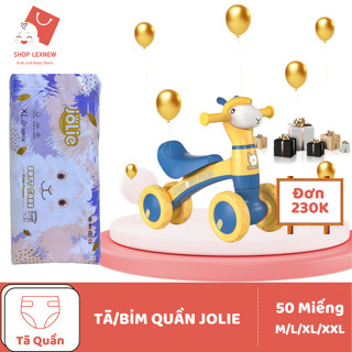   TẶNG XE CHÒI CHÂN  1 bịch tã bỉm Jolie 50 Miếng Siêu Thấm Hút giá tại Xưởng M L XL XXL 