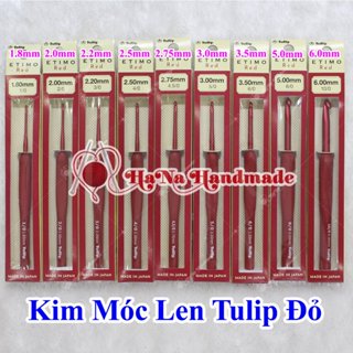 Kim móc tulip đỏ / kim móc len tulip red lẻ size 185k/cây