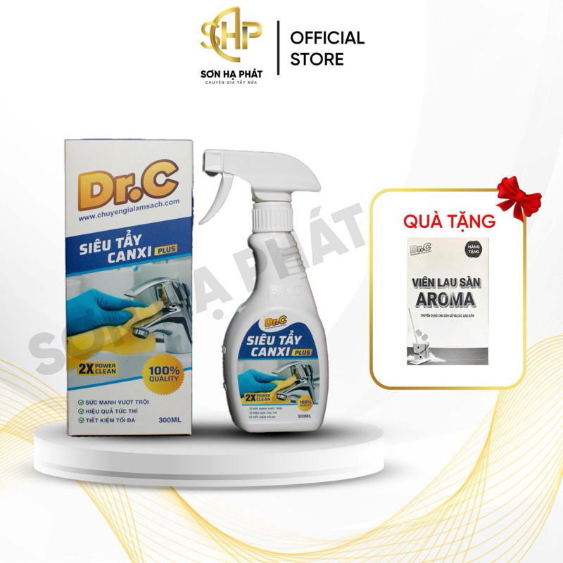 (Quà tặng viên lau sàn) Dung dịch siêu tẩy cặn Canxi Plus trên sen vòi, cabin, vách kính nhà tắm - D