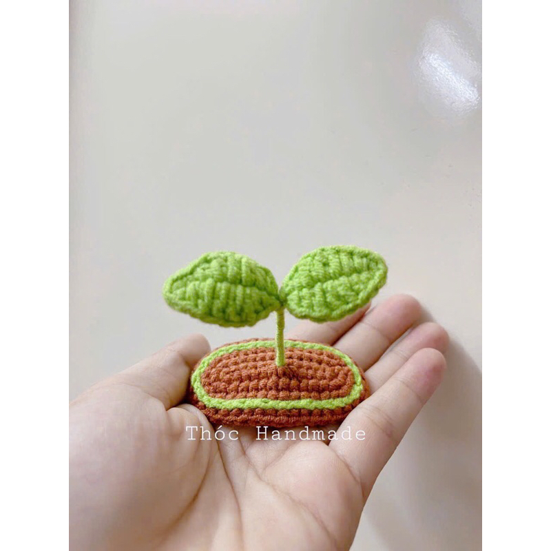 Kẹp Tóc mầm cây bằng len Handmade xinh xắn(Hàng sẵn)