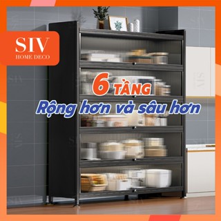 SIV Kệ Nhà Bếp Đa Năng 4/5/6 tầng Có Bánh Xe, phòng khách phòng tắm ban công