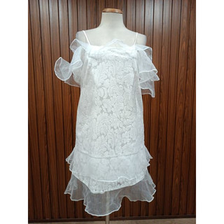 DOTTIE LIKE NEW - Đầm hai dây phối voan bymo - Size M