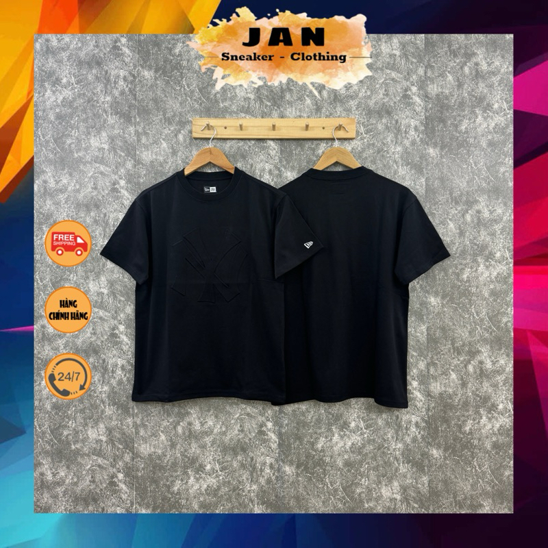 Áo Thun NEW ERA NY Đen Nổi Auth | Jan Shop