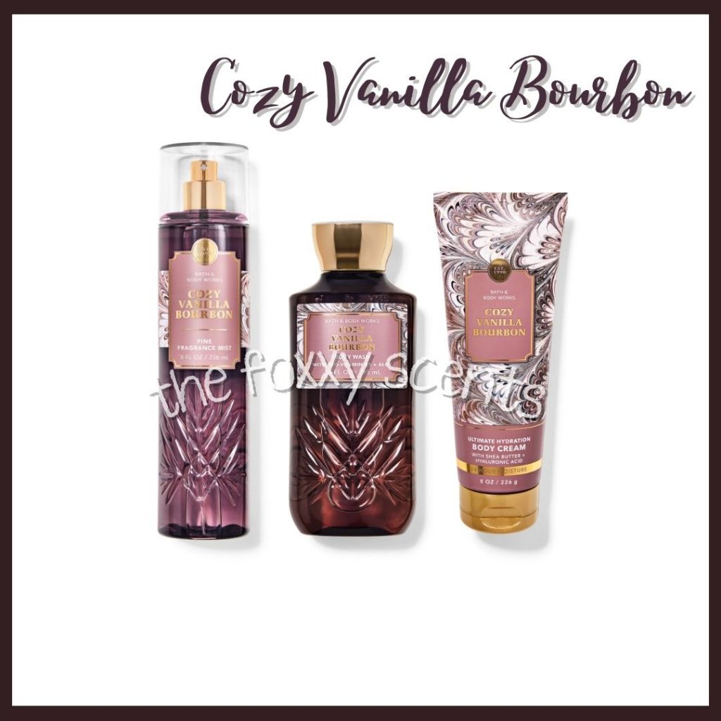 [US ONLY] TRỌN BỘ COZY VANILLA BOURBON -  Bath&BodyWorks