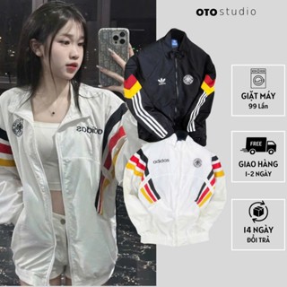Áo Khoác Gió Bóng Đá Đội Tuyển Đức 2 Màu Đen Trắng -Áo khoác gió nam nữ unisex hot nhất 2024
