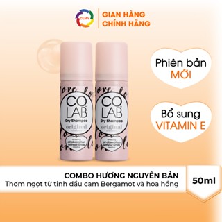 Combo 2 Dầu Gội Khô Colab Mini Hương Original 50ml Lành Tính Giúp Tóc Sạch Bồng Bềnh Và Vào Nếp Trong 5 Giây