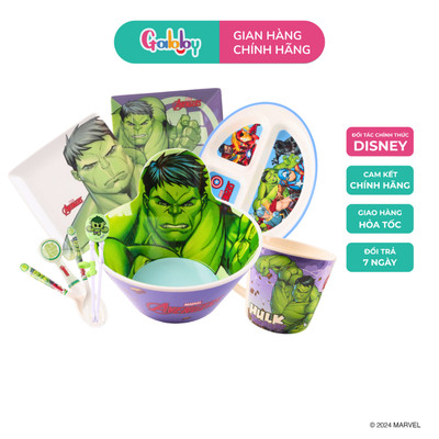 Dụng Cụ Ăn Dặm Oasis Park Hình Nhân Vật Người Khổng Lồ Xanh Hulk Tô, Cốc, Muỗng, Thìa, Đũa, Nĩa