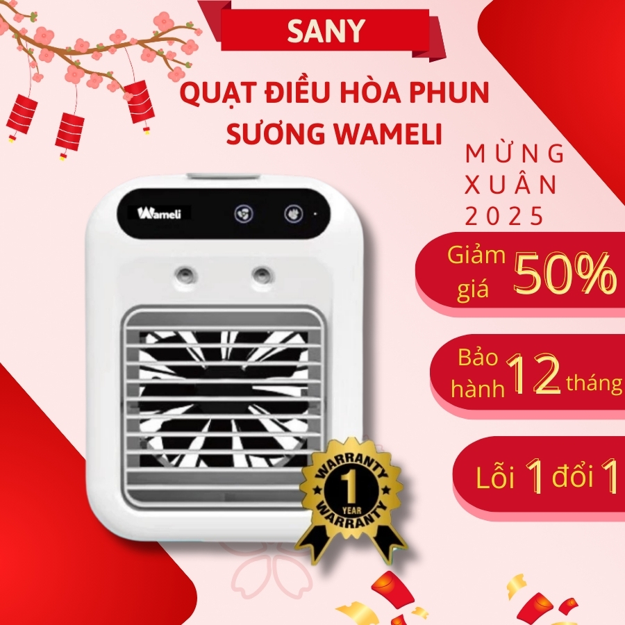 Quạt điều hòa phun sương Wameli WA-99 2 tốc độ quạt dung ích 500ml, bảo hành chính hãng